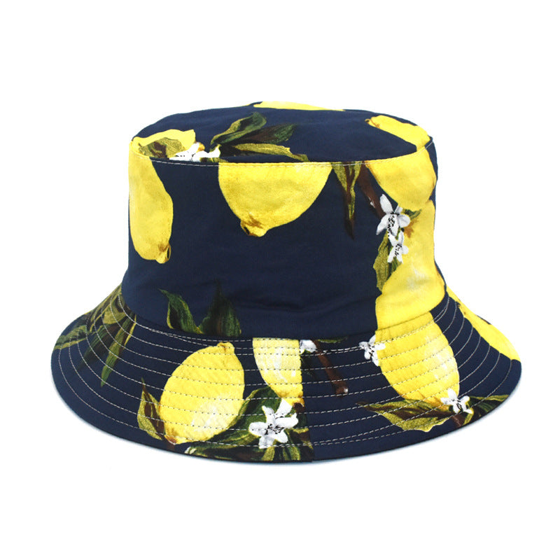 Sombrero de pescador de girasol con estampado de algodón al por mayor